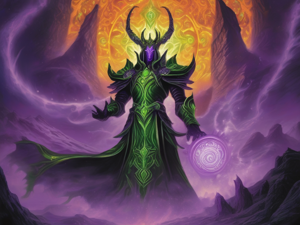 Alliance Warlock summoning Felguard in Outland